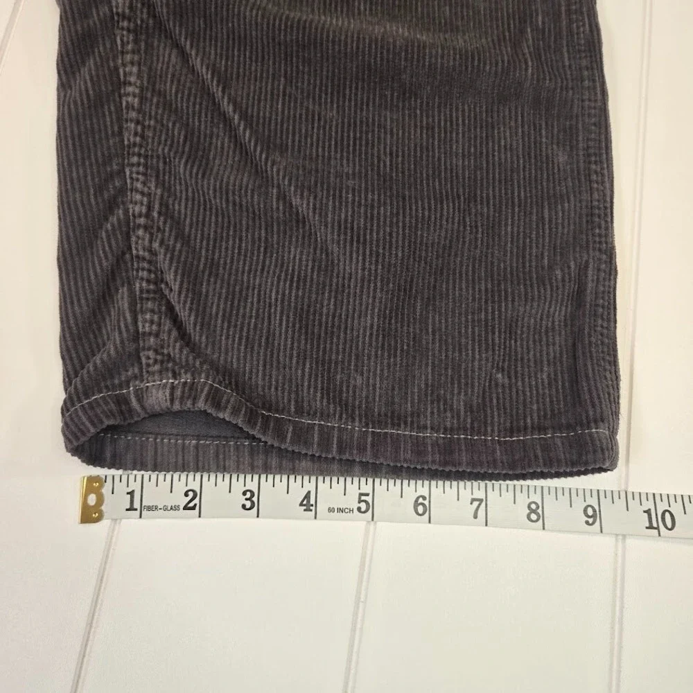 Free People Faye Low Slung Boyfriend Corduroy Carpenter Pants Gray Size 30 Baggy